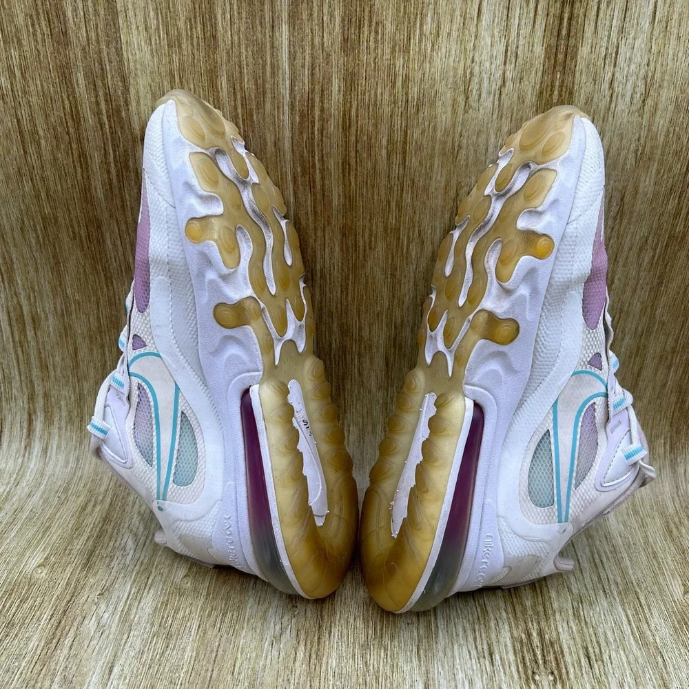 Nike Air Max 270 React SE Womens 6.5 White Light Gradient Sneakers CK6929-100